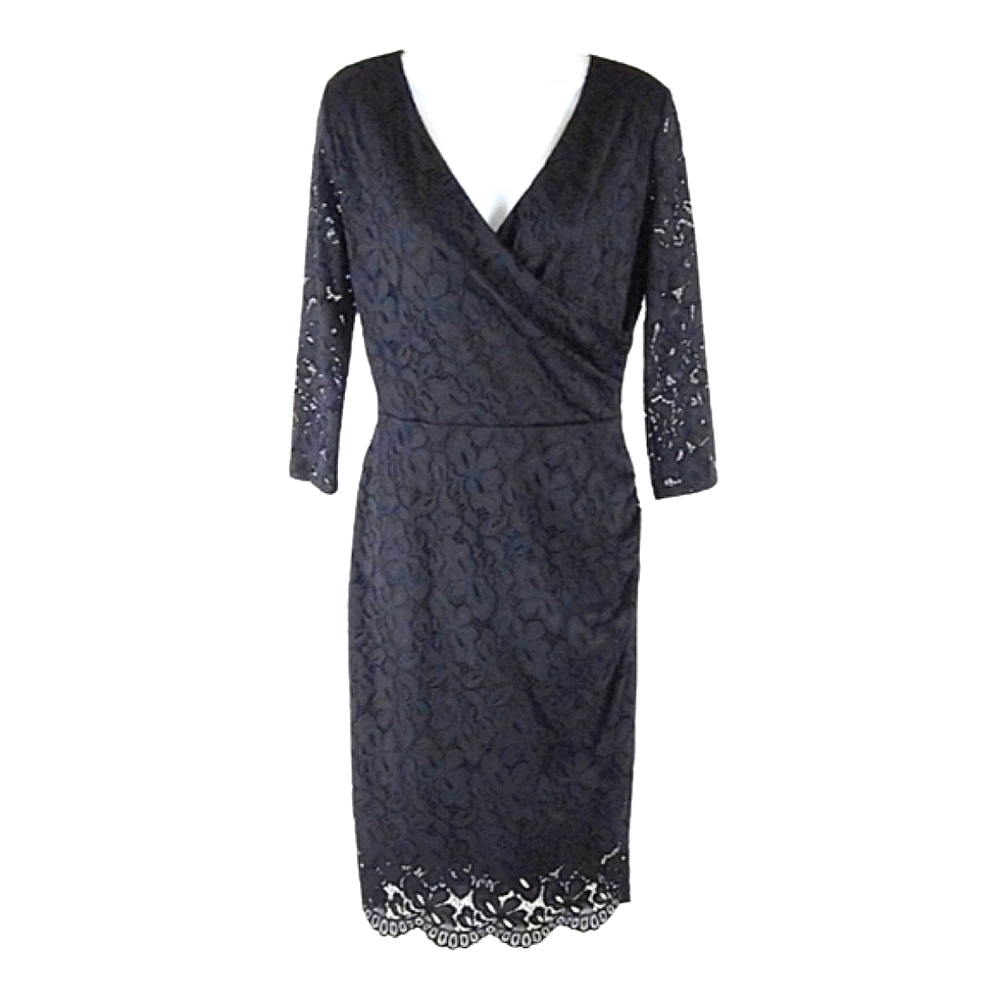 Miusol black lace overlay dress